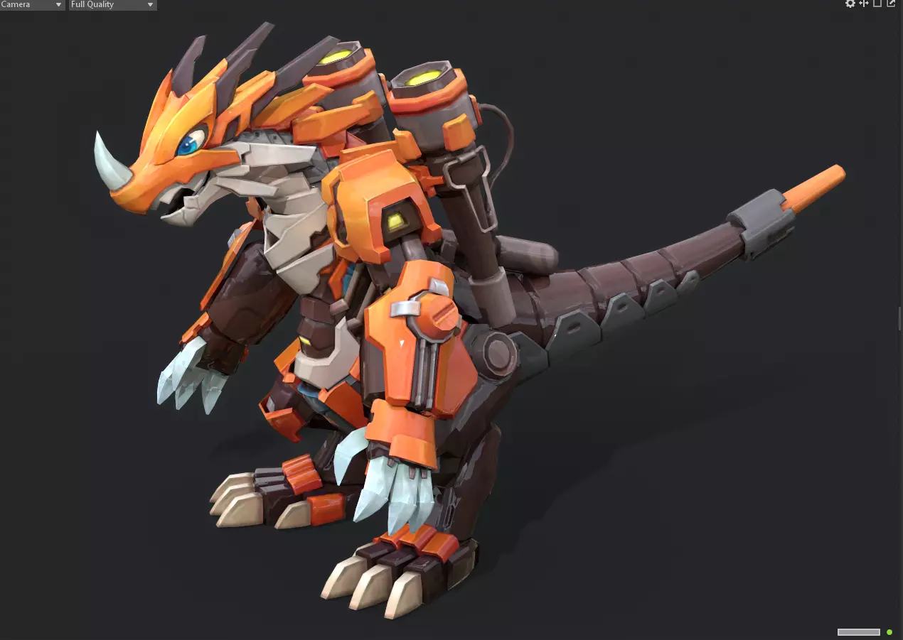 Tyrannosaurus robot Low-poly 3D model_0