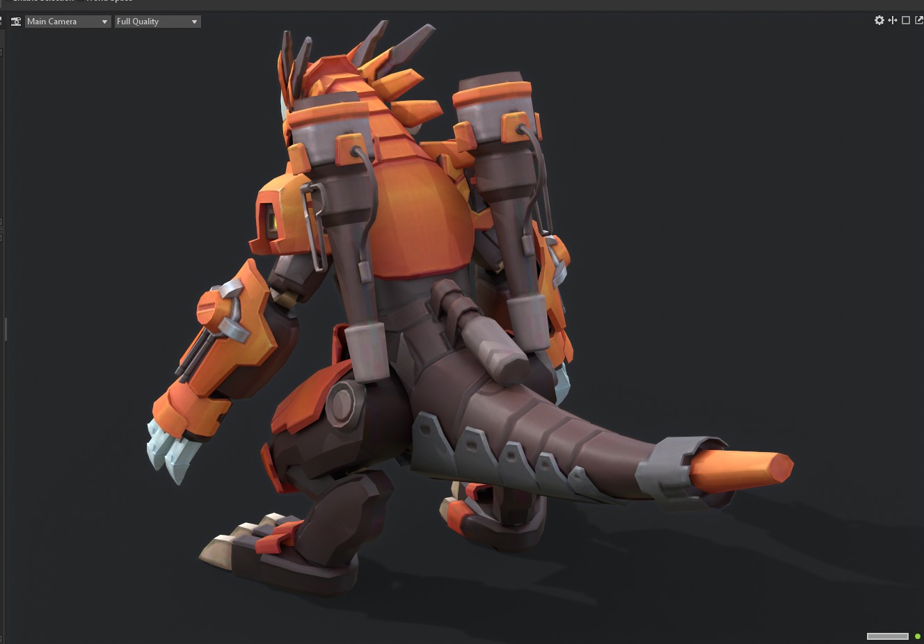 Tyrannosaurus robot Low-poly 3D model_3