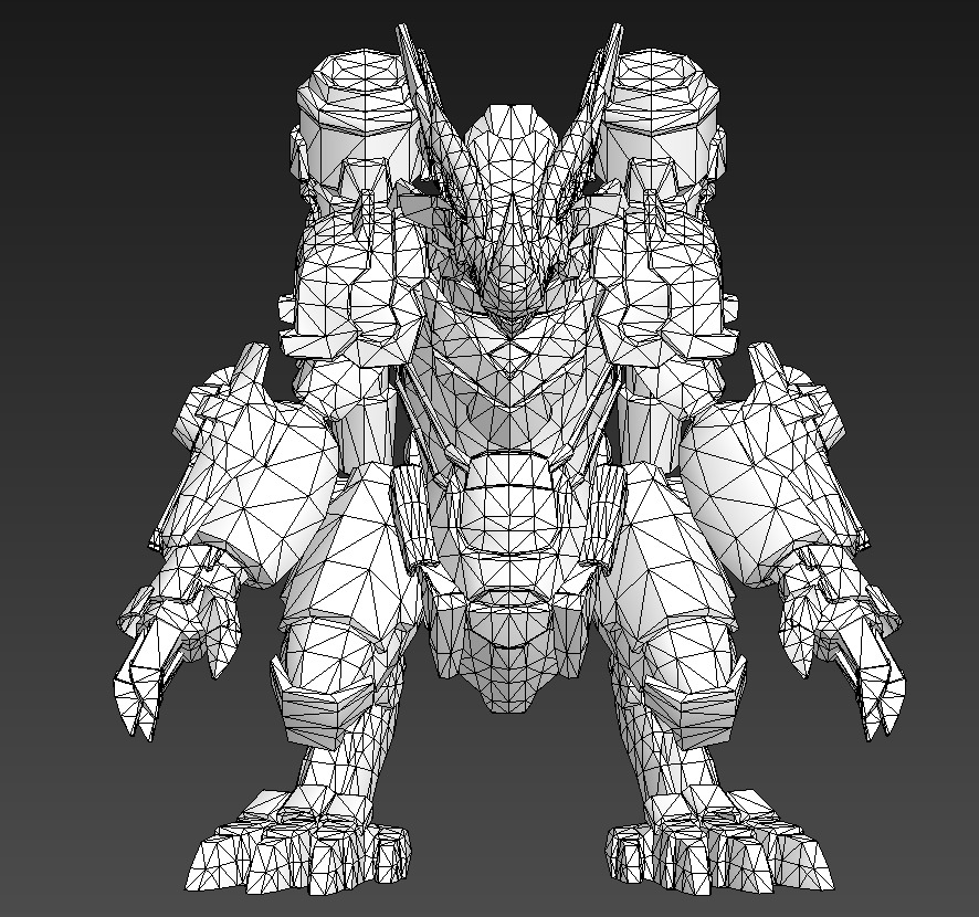 Tyrannosaurus robot Low-poly 3D model_13