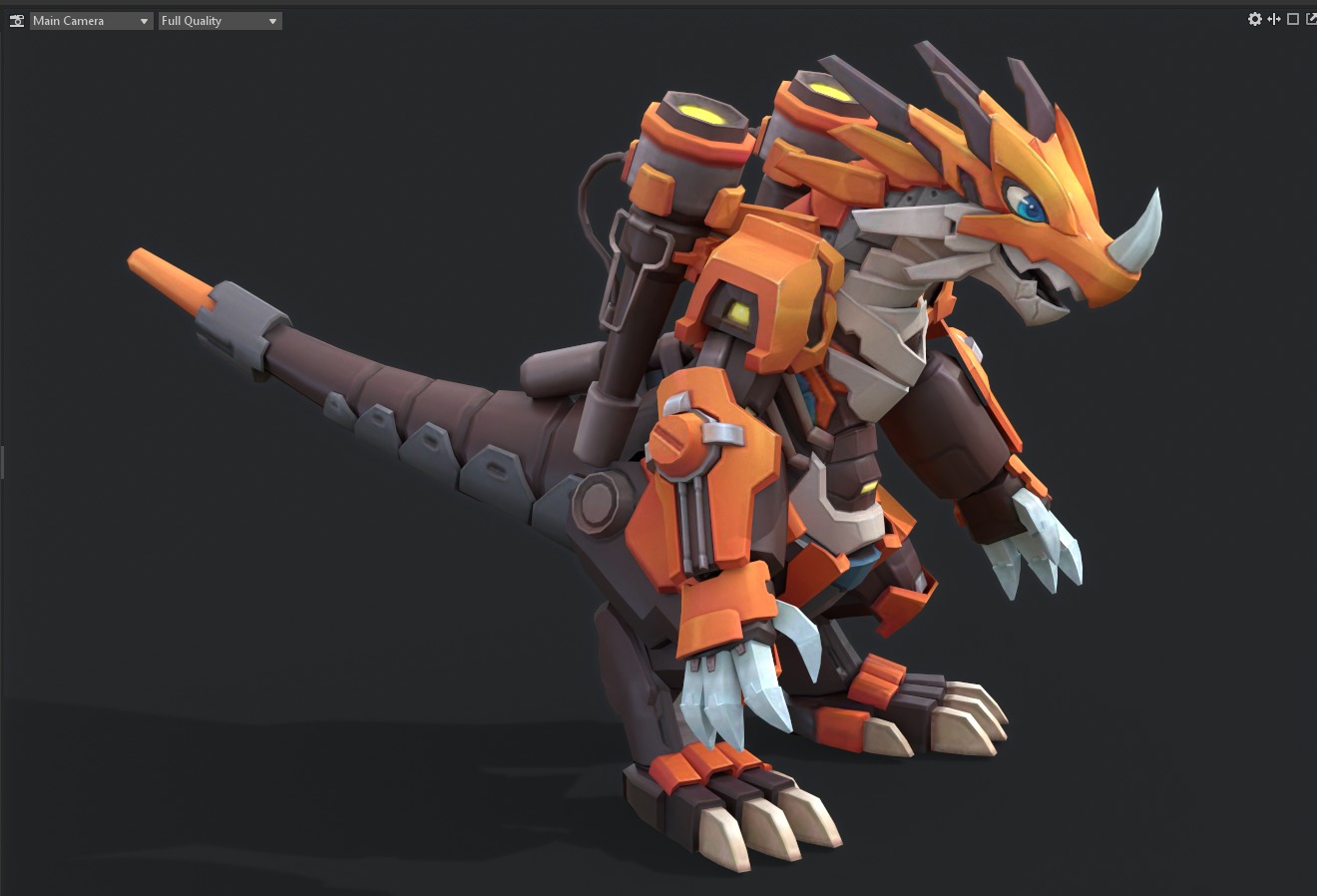 Tyrannosaurus robot Low-poly 3D model_6