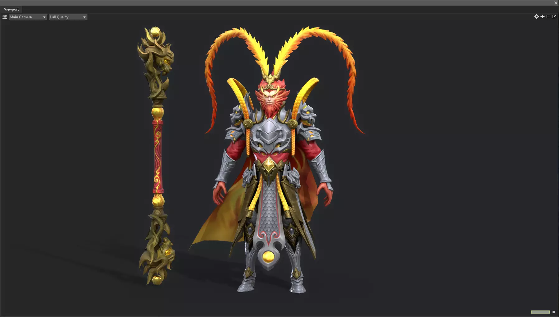 The Monkey King Low-poly 3D model