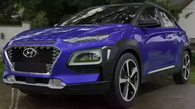 New Car Hyundai Kona  Low-poly 3D model