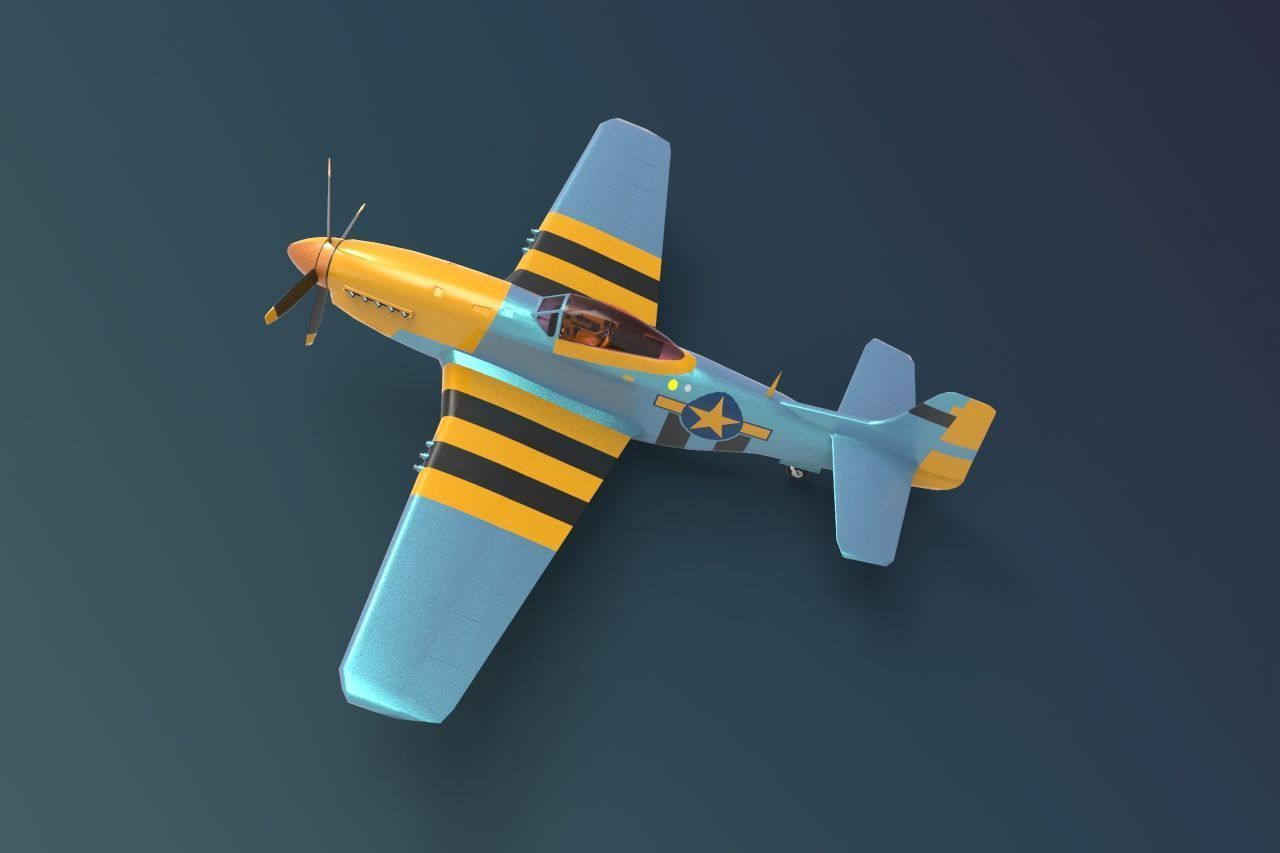 North American P 51 Mustang 3D model_2