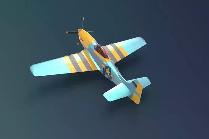 North American P 51 Mustang 3D model