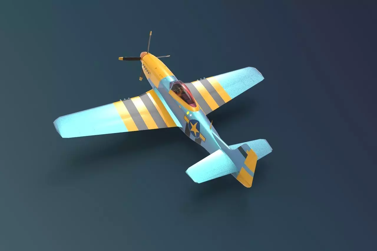 North American P 51 Mustang 3D model_0