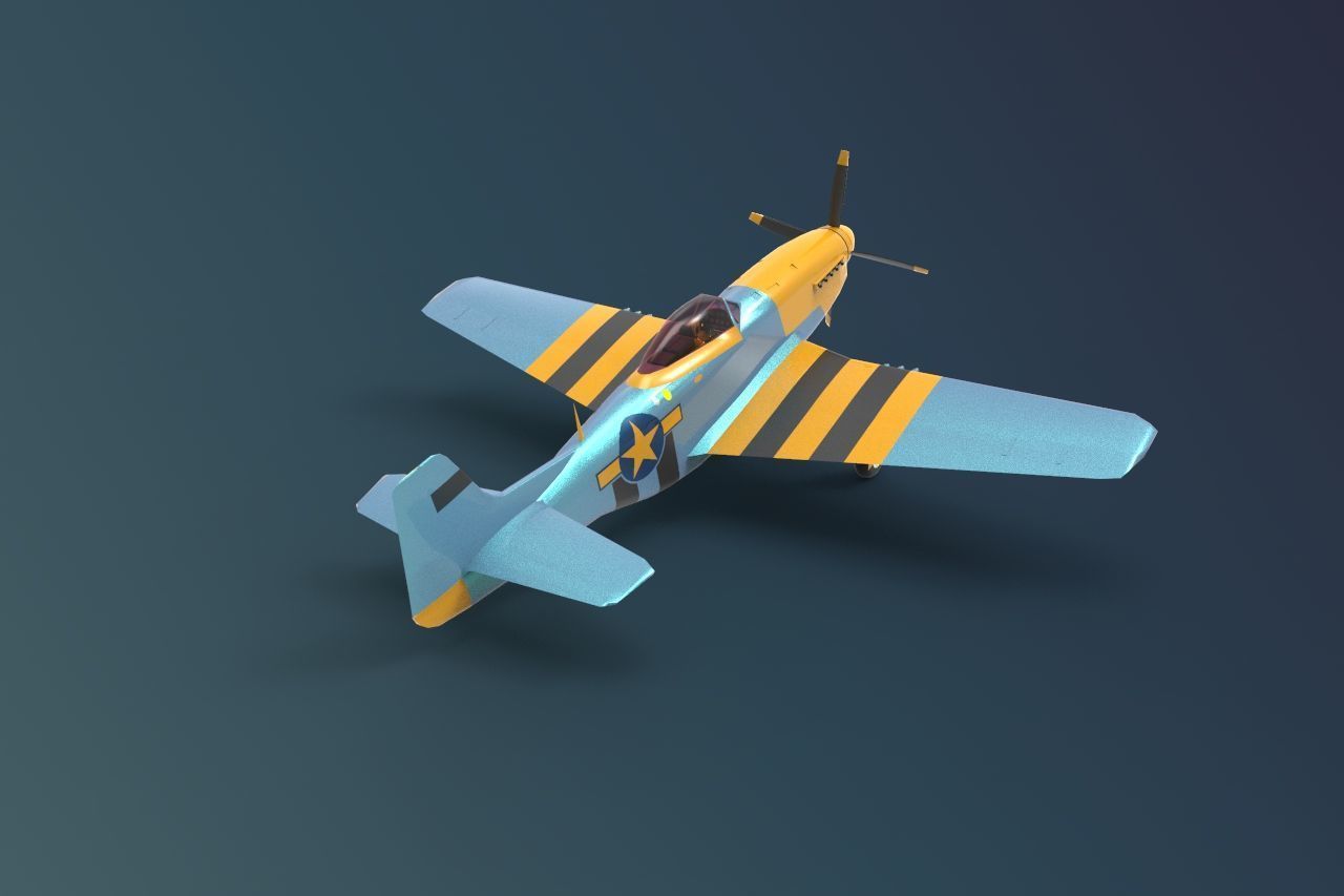 North American P 51 Mustang 3D model_3