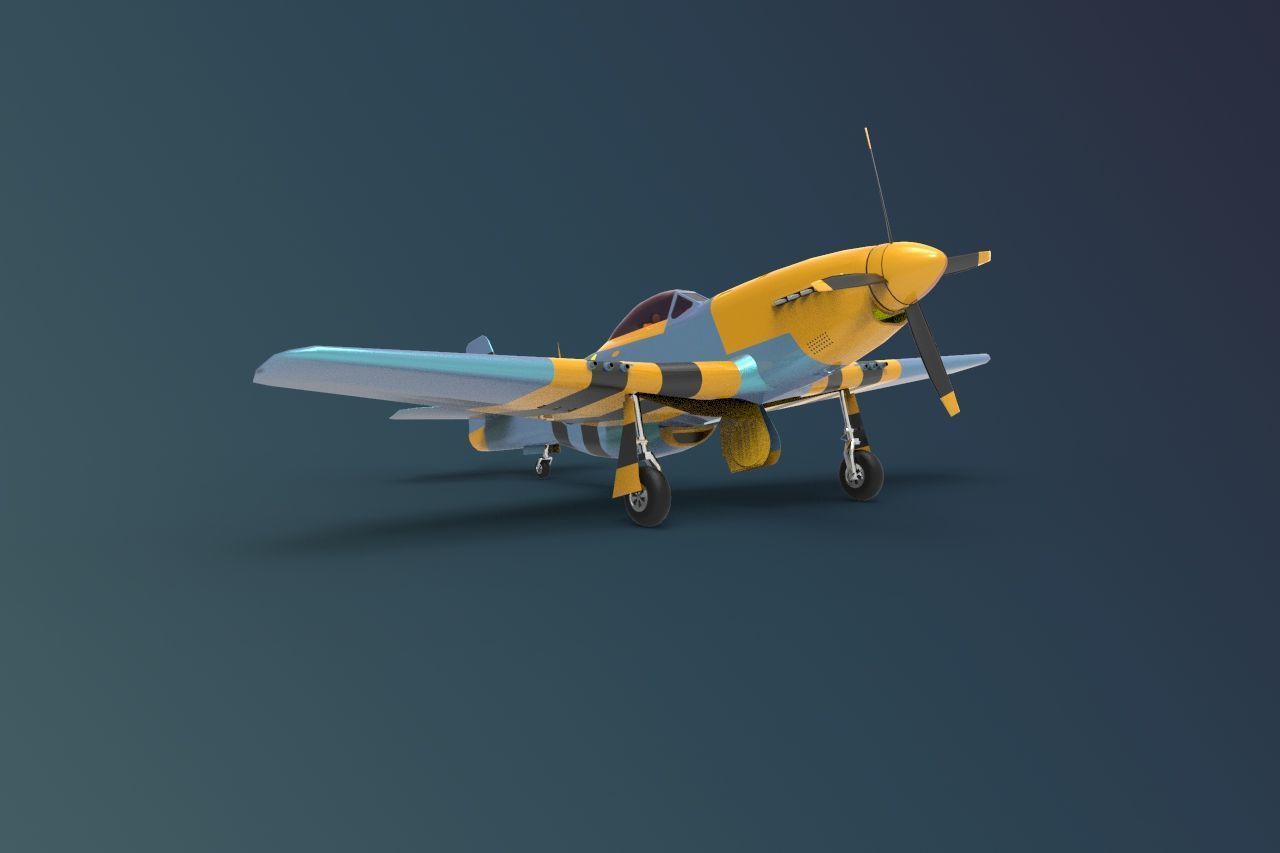 North American P 51 Mustang 3D model_5