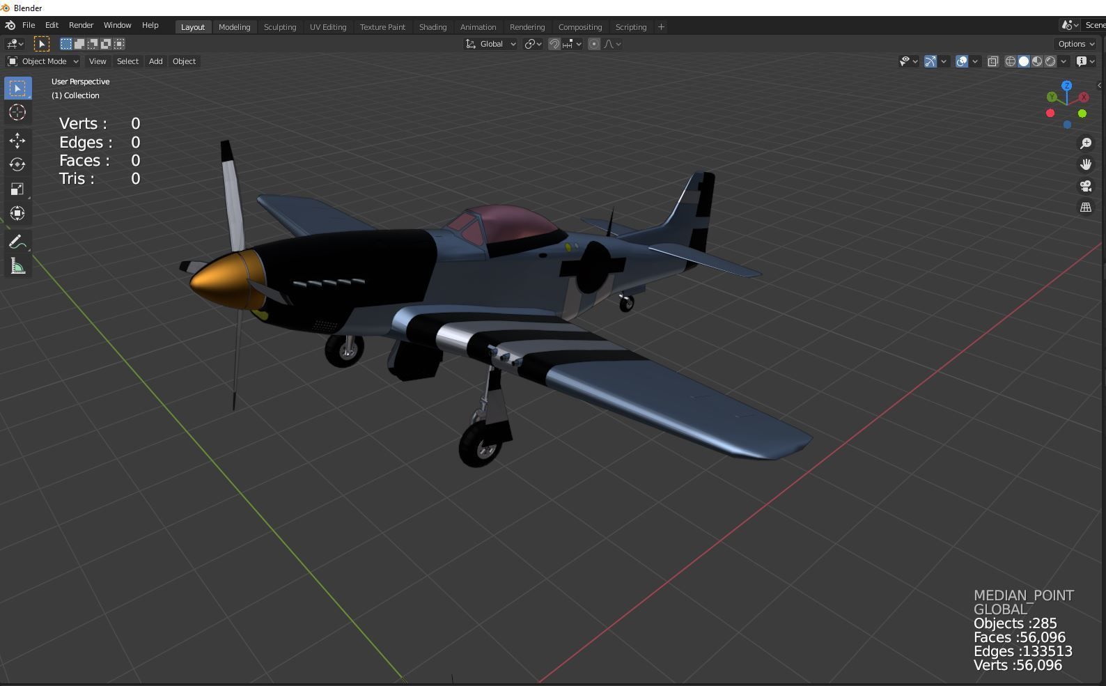 North American P 51 Mustang 3D model_6