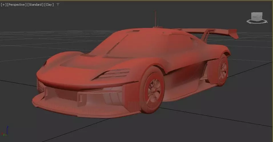 Porsche Mission R Low-poly 3D model_0