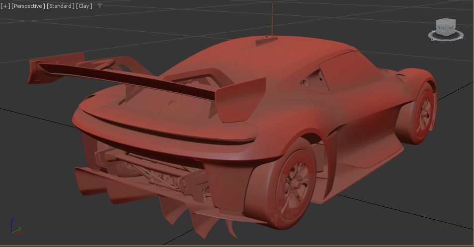 Porsche Mission R Low-poly 3D model_2