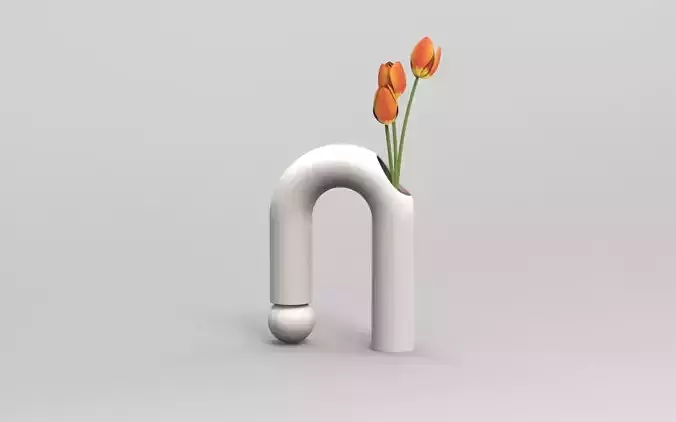 TubeBall Vase - 3D Model 3D model