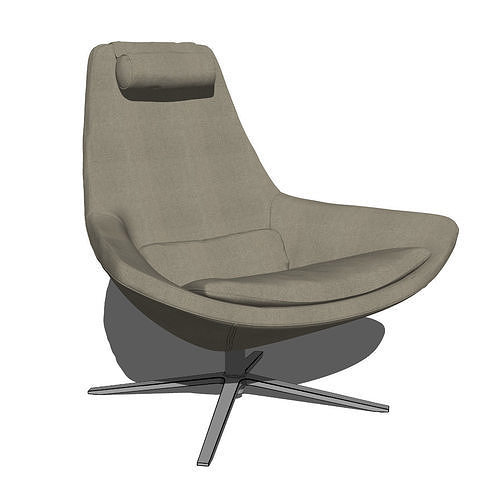 Metropolitan Chair by BnB Italia 3D model