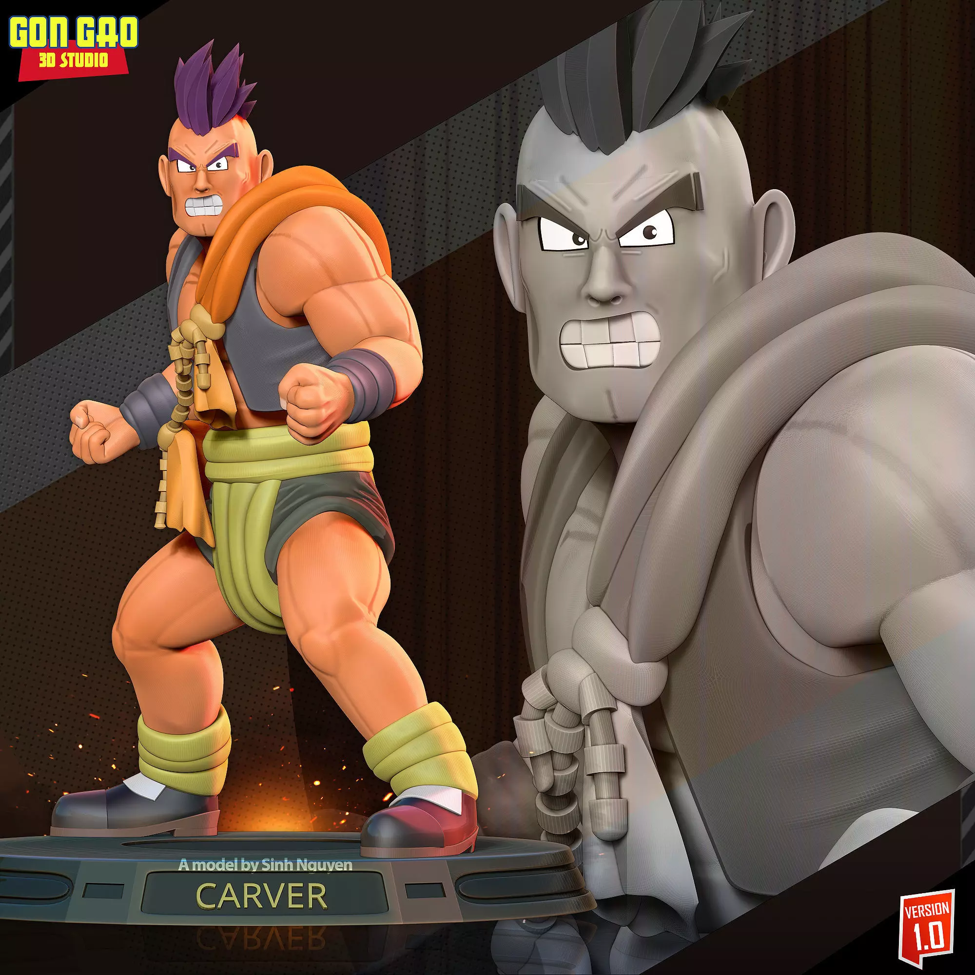 Carver - Dragon Quest 3D print model_0