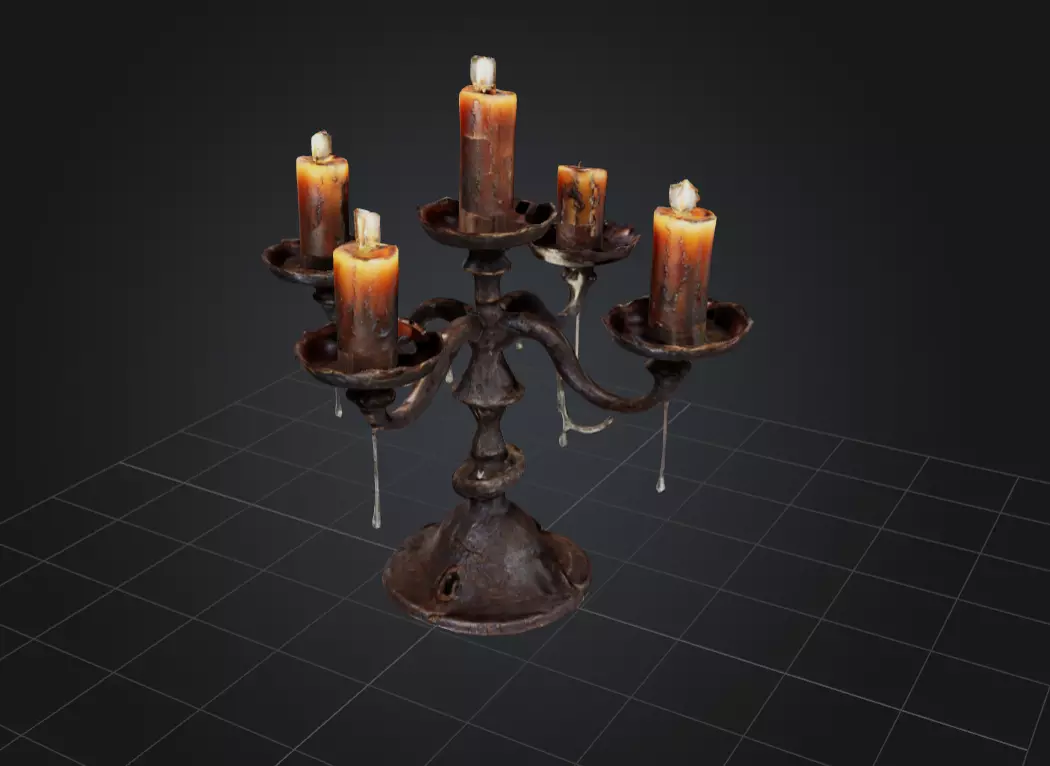 Candles  3D print model_0