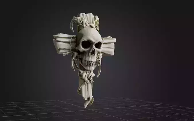 Native SkullThornCros 3D print model