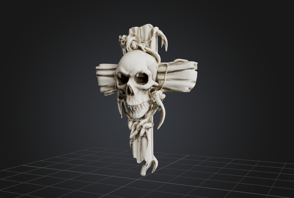 Native SkullThornCros 3D print model_1