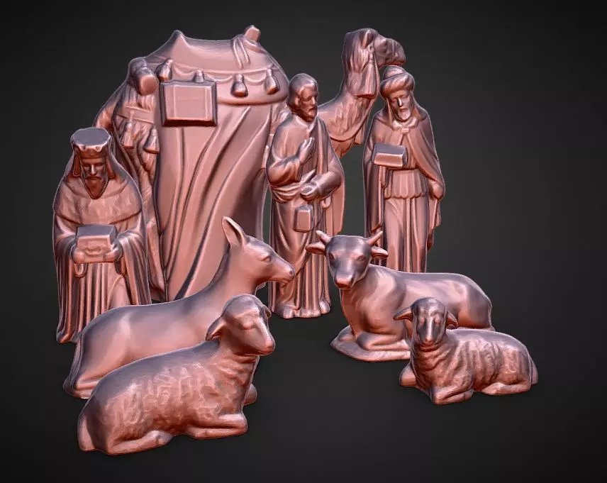nativity scene wise men 3D print model_0