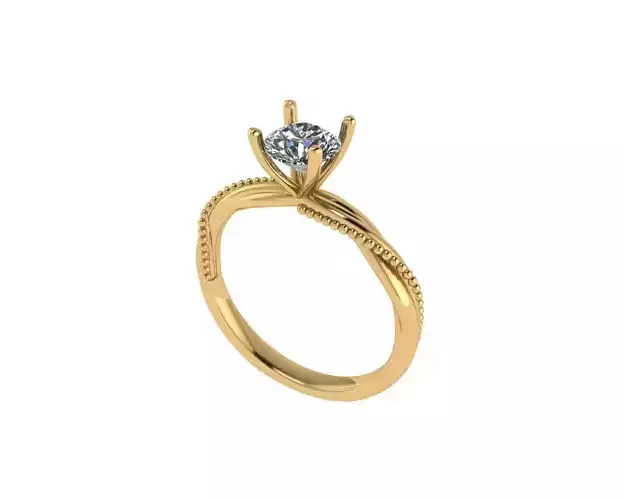 Women diamond engagement ring 3d render