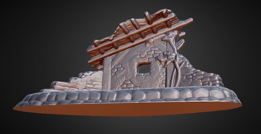 Nativity Scene MANGER for nativity scene wise men set 3D print model_3