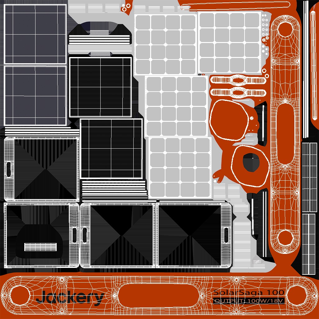 Jackery Portable Solar Panel 3D model_10
