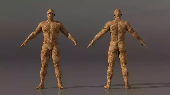 BigFoot 3d Model Animated Rigged