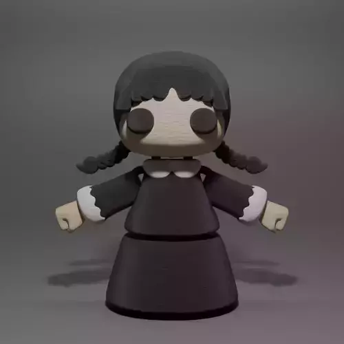 3D Printable Articulated Flexi Wednesday 