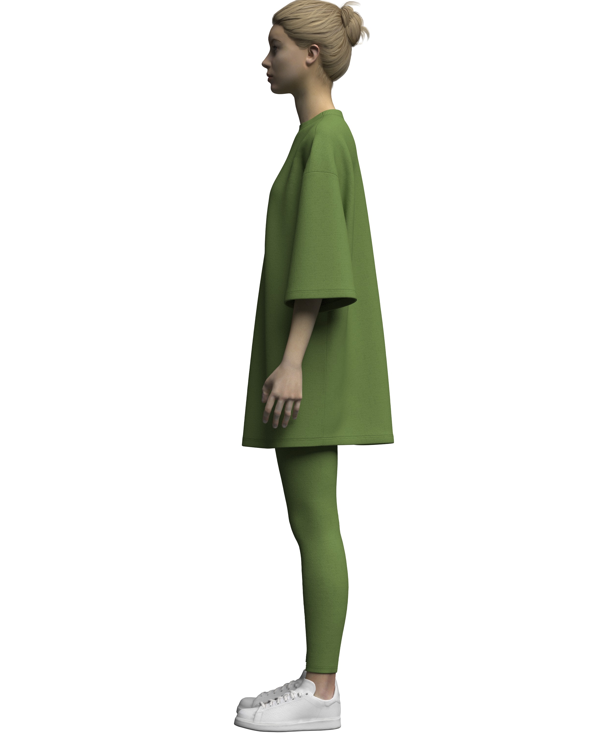 Female T-Shirt And Legging 3D Model 3D model_11