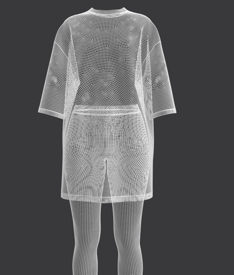 Female T-Shirt And Legging 3D Model 3D model_4