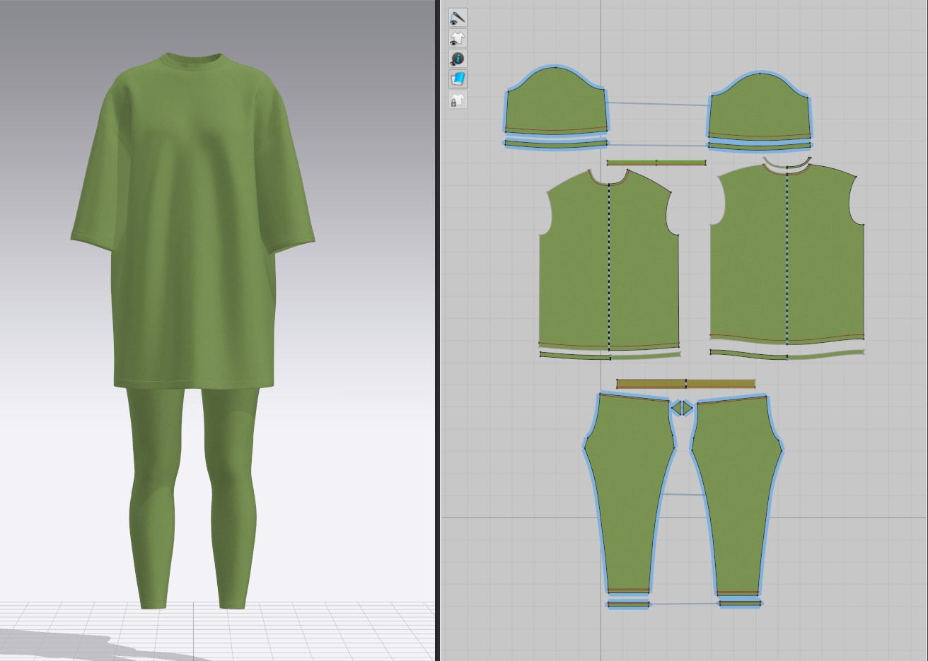 Female T-Shirt And Legging 3D Model 3D model_2