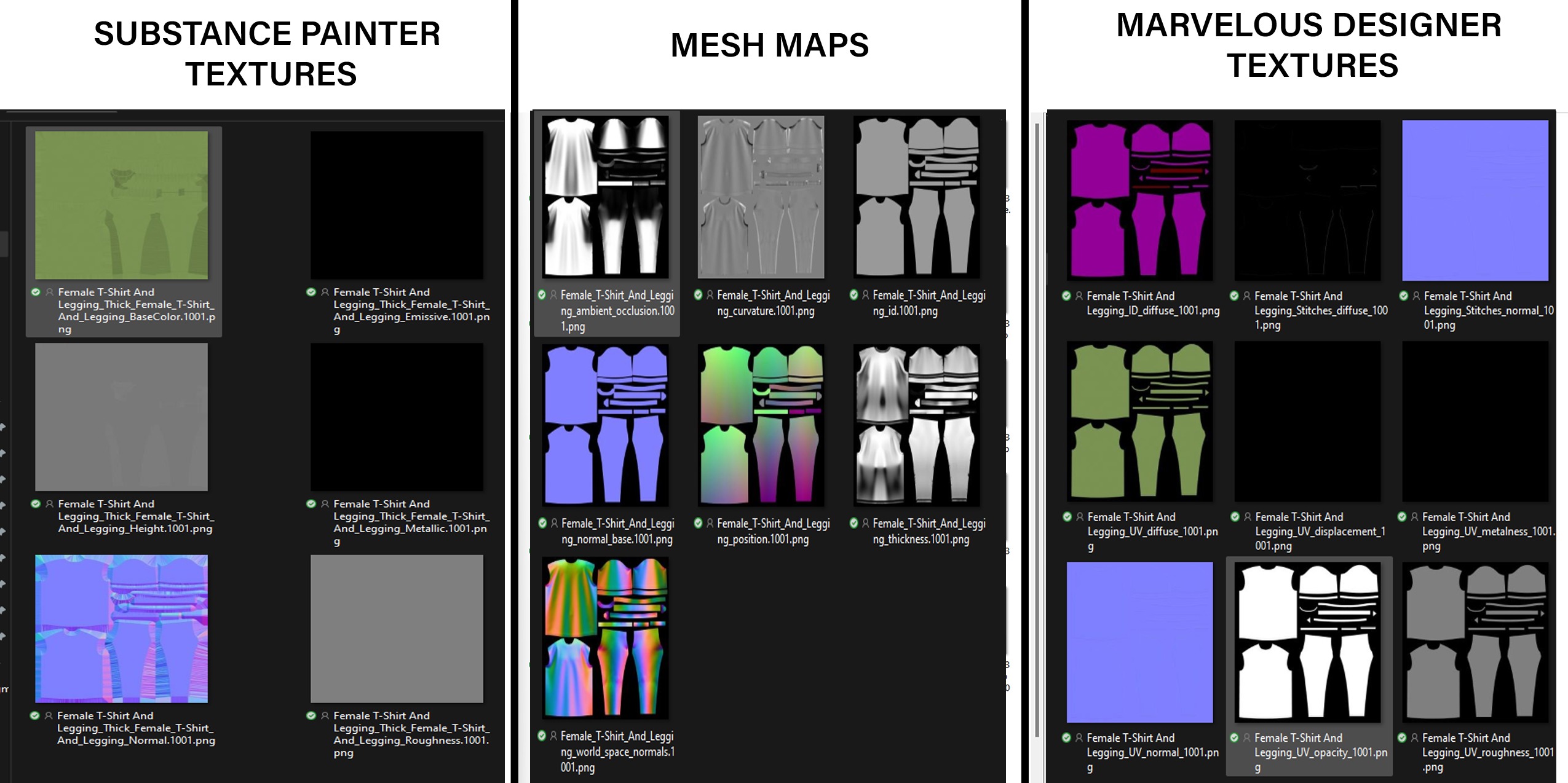 Female T-Shirt And Legging 3D Model 3D model_3