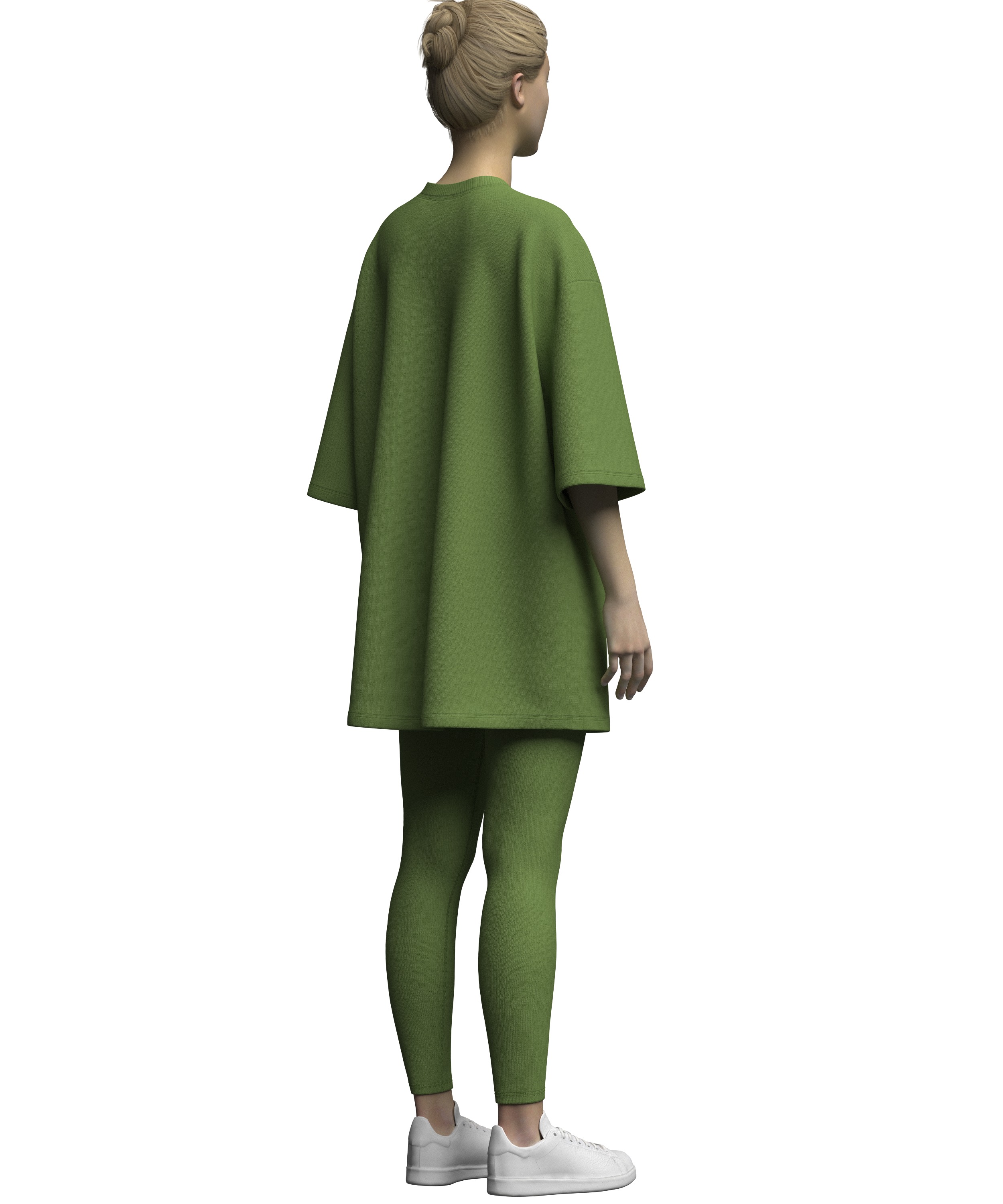 Female T-Shirt And Legging 3D Model 3D model_8