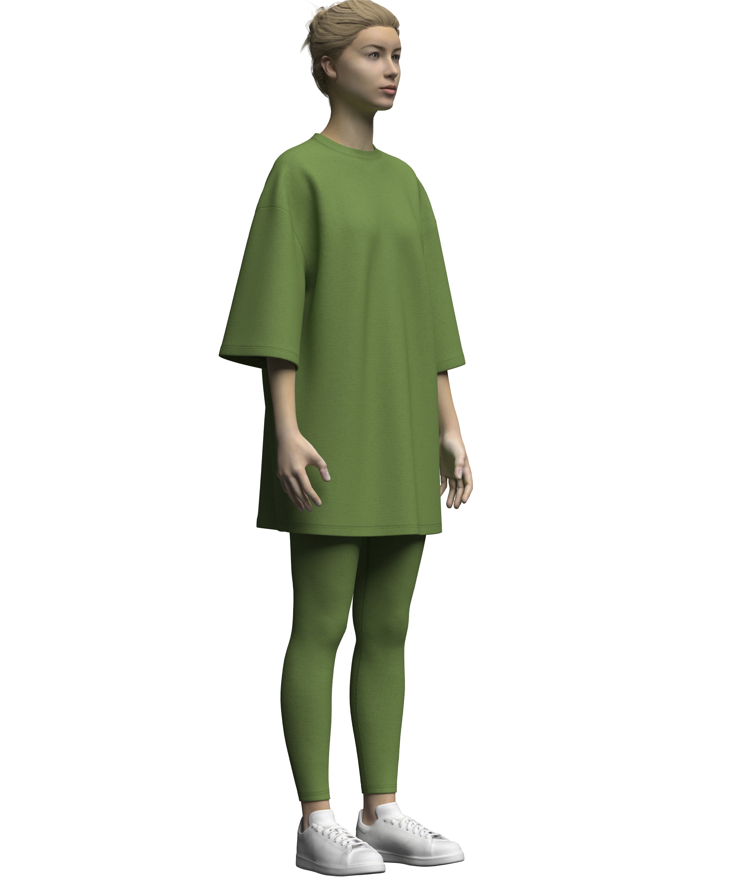 Female T-Shirt And Legging 3D Model 3D model_6