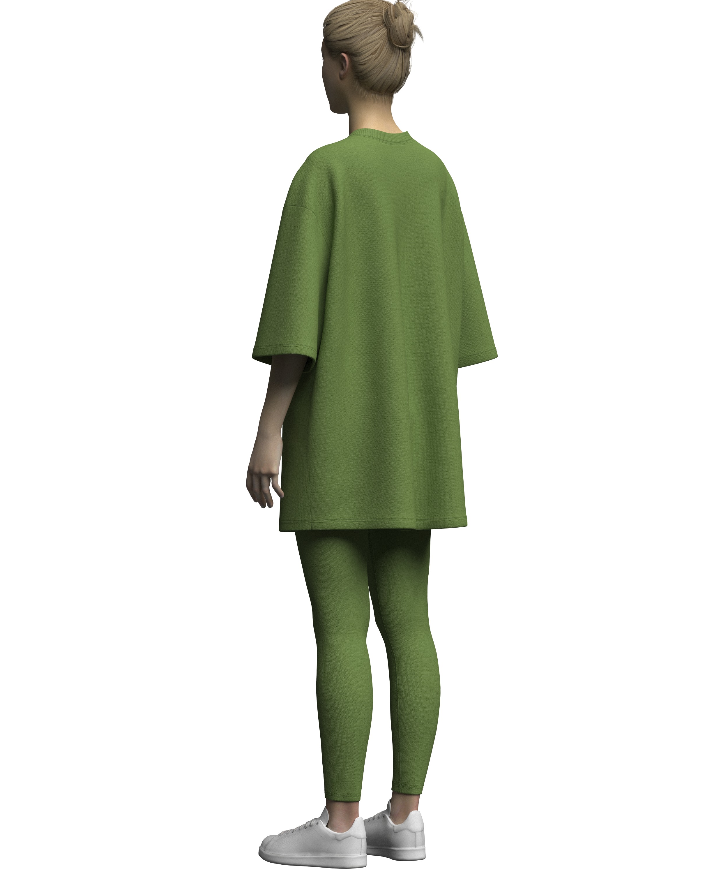 Female T-Shirt And Legging 3D Model 3D model_10