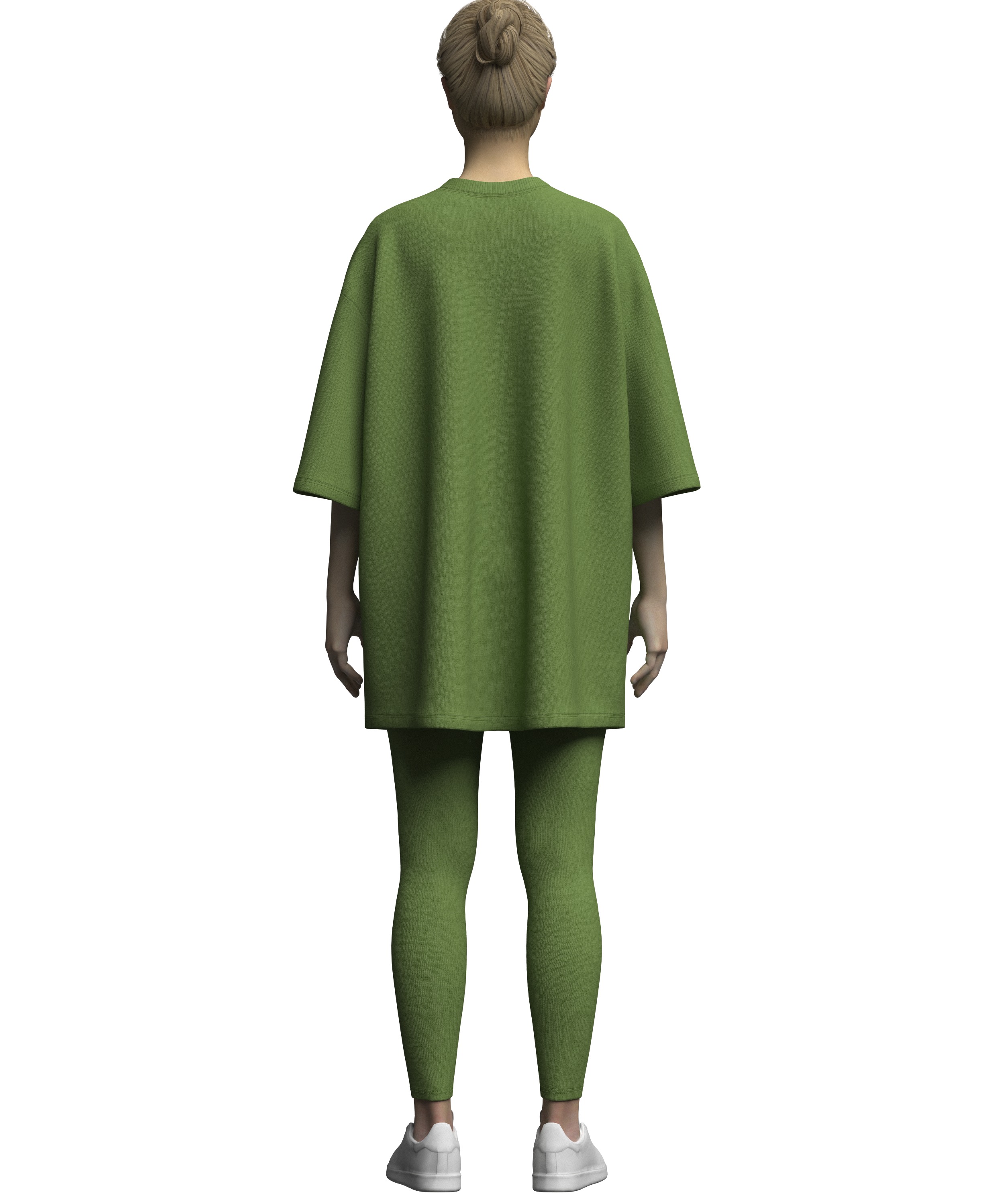 Female T-Shirt And Legging 3D Model 3D model_9