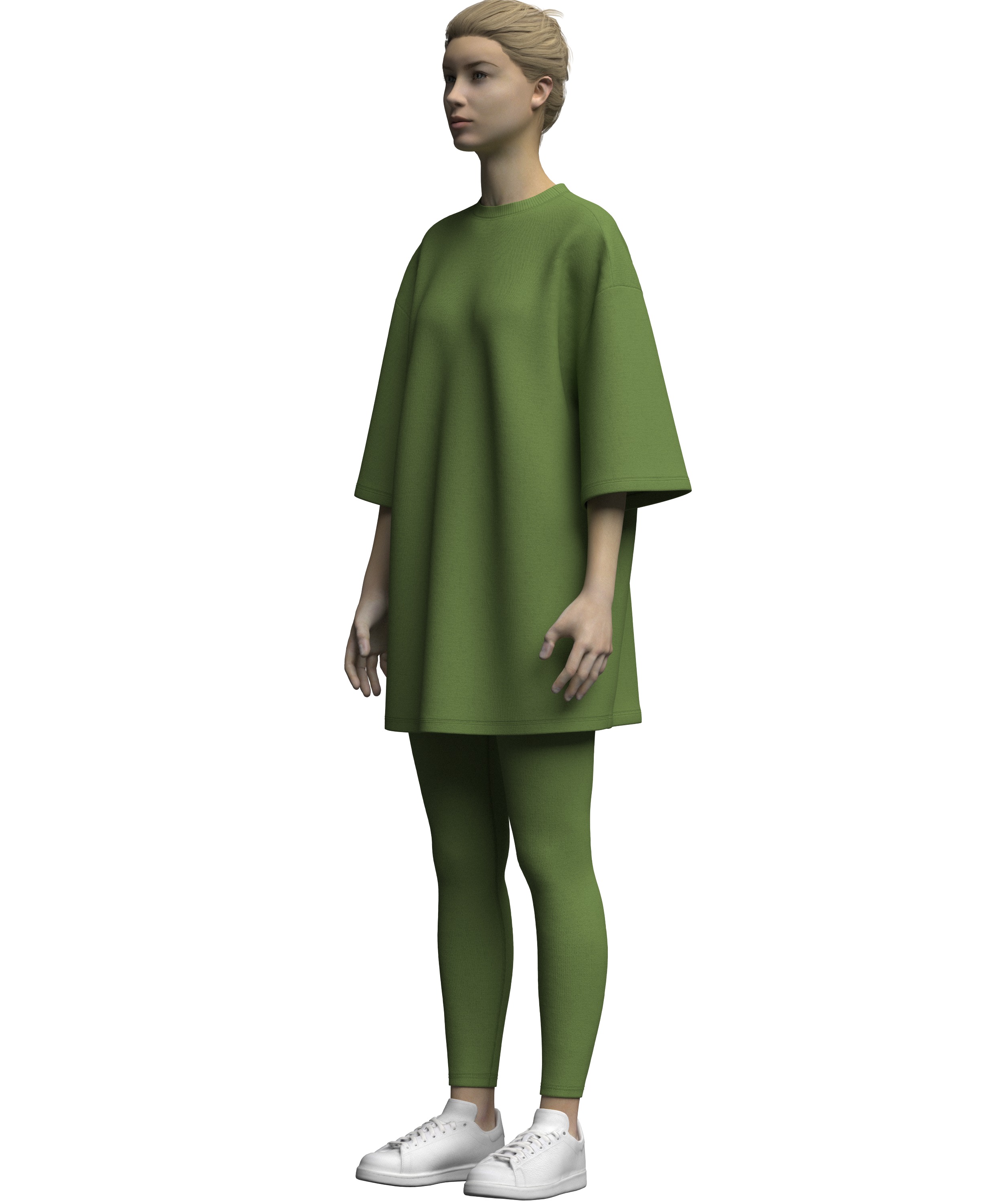 Female T-Shirt And Legging 3D Model 3D model_12