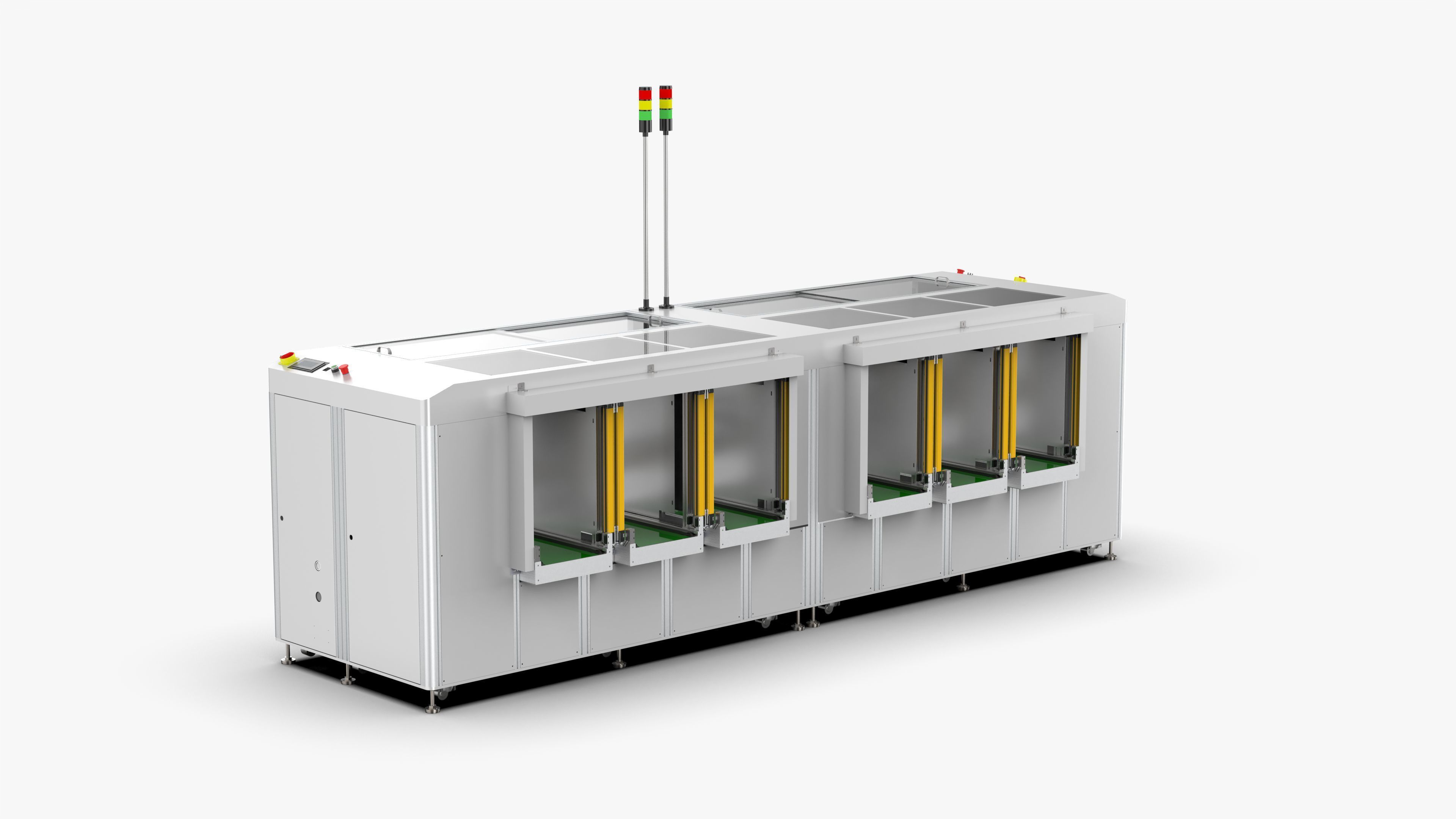 Automatic PCB Unloading Conveyor 3D model_4