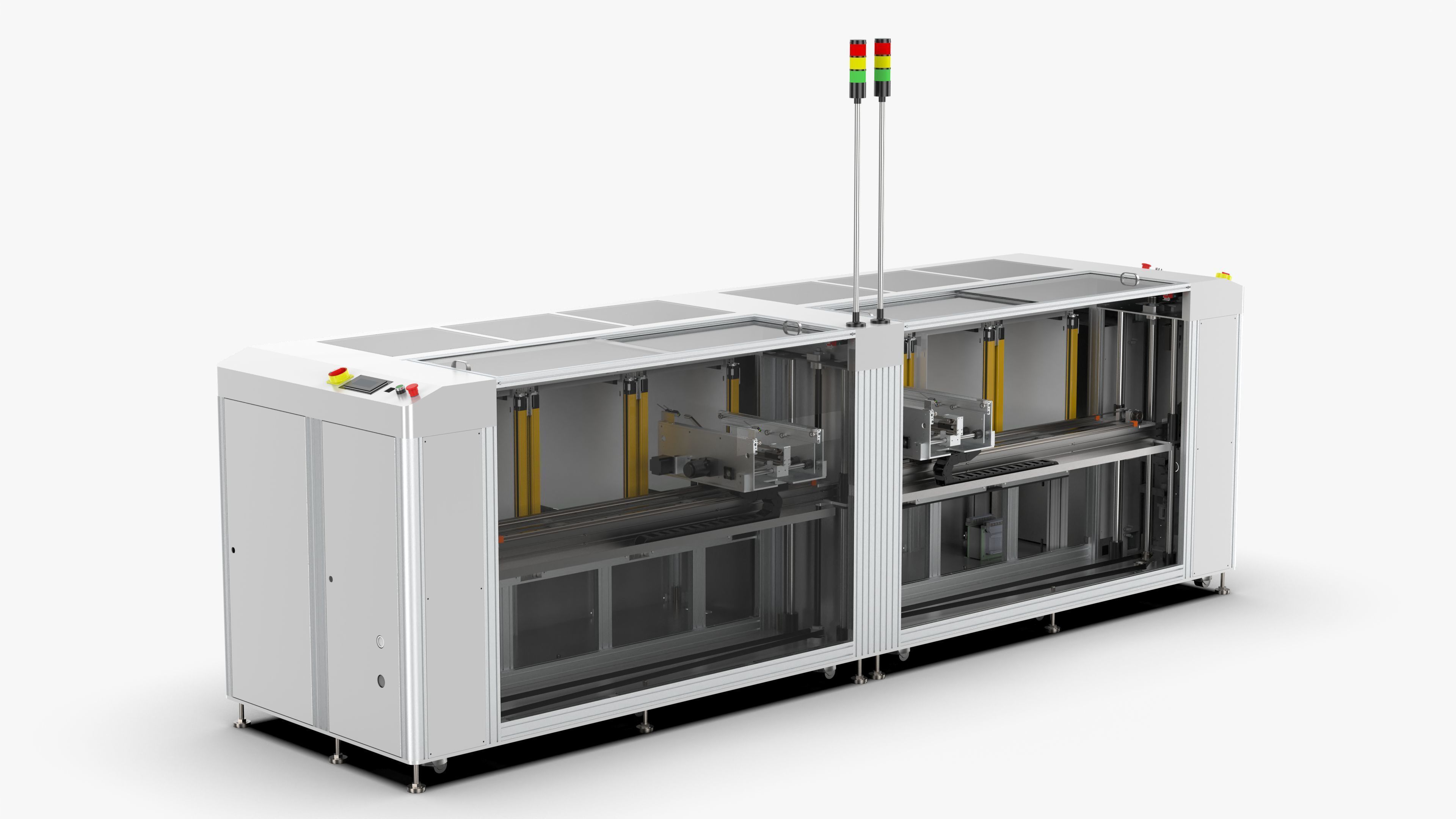 Automatic PCB Unloading Conveyor 3D model_2