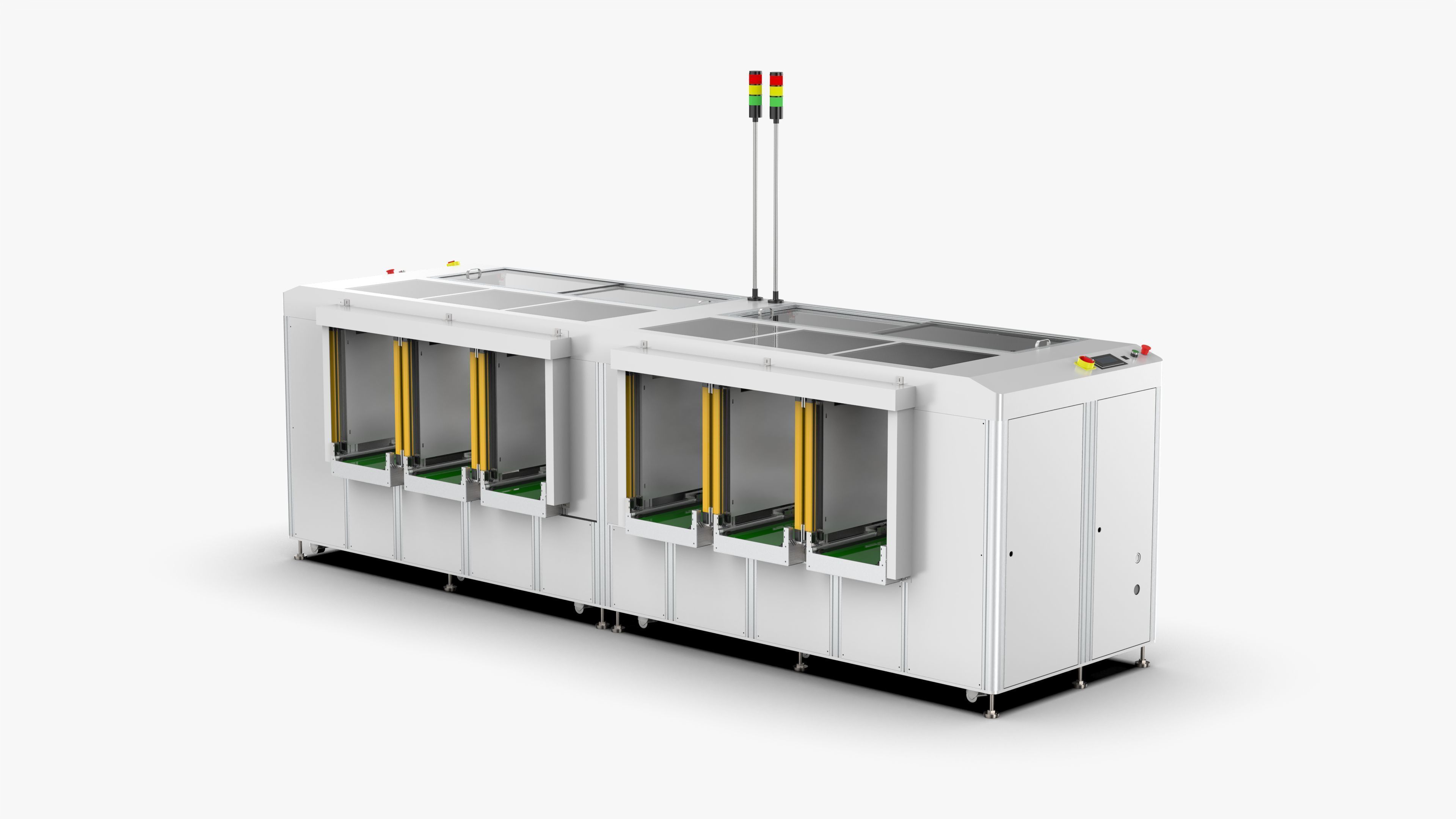Automatic PCB Unloading Conveyor 3D model_3
