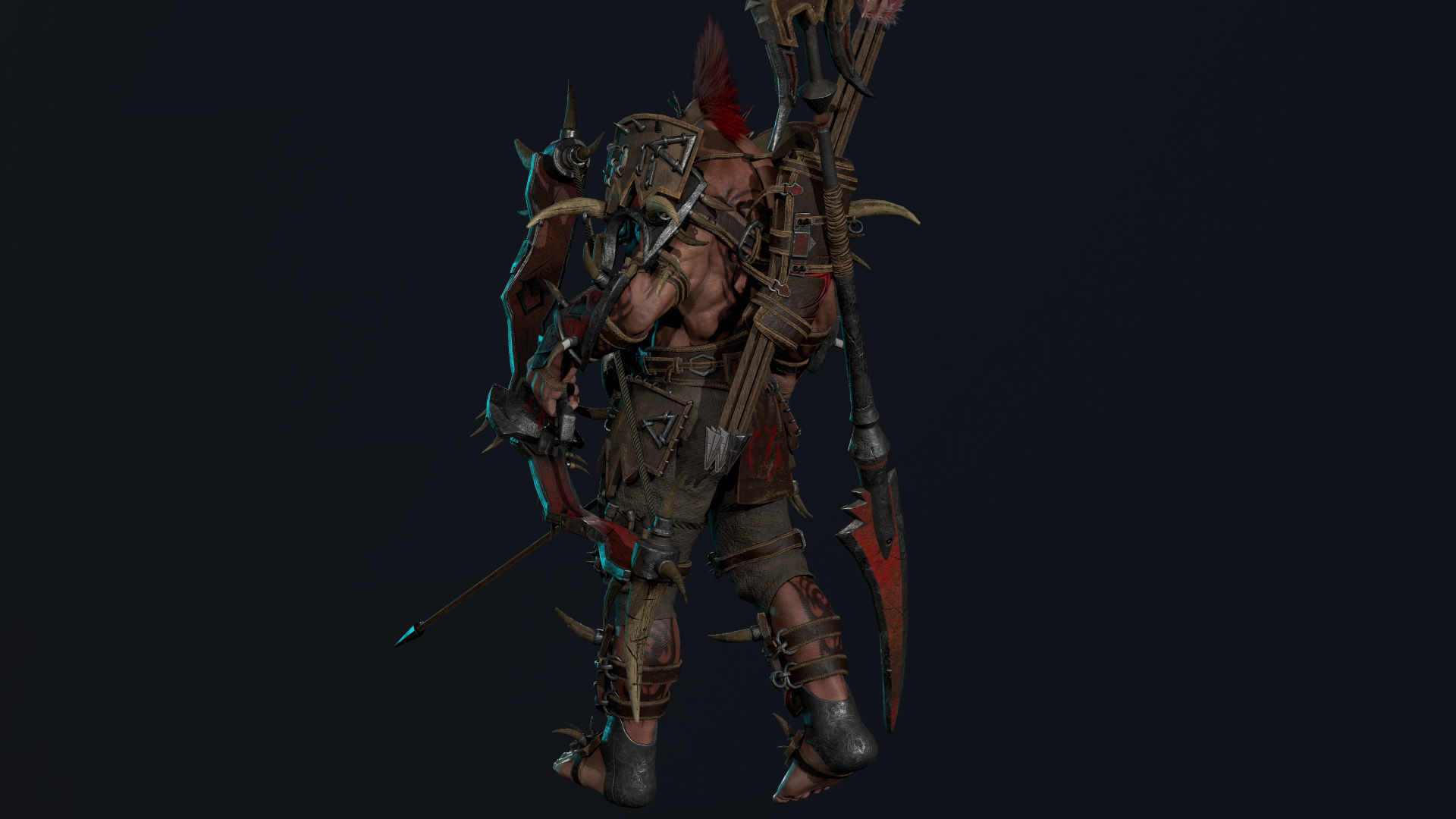 Orc 3 Low-poly 3D model_10