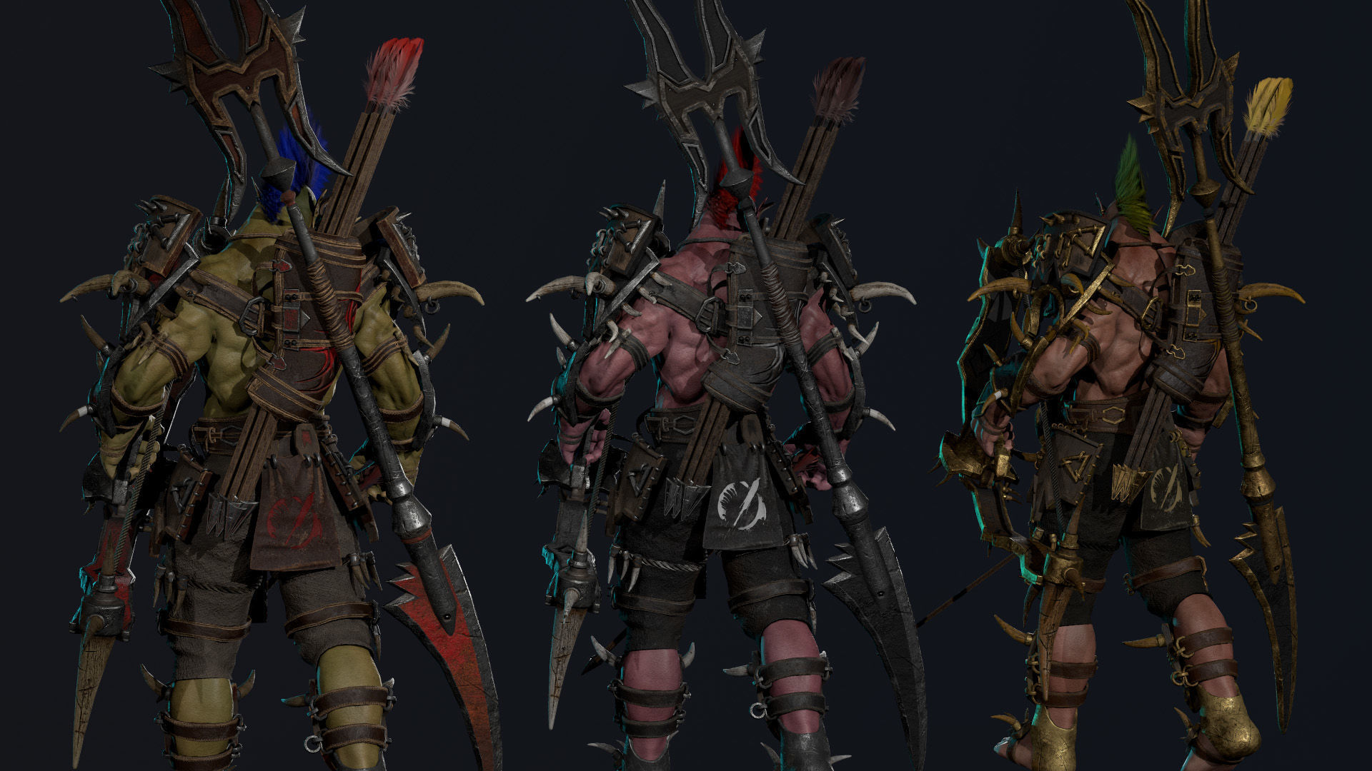 Orc 3 Low-poly 3D model_8