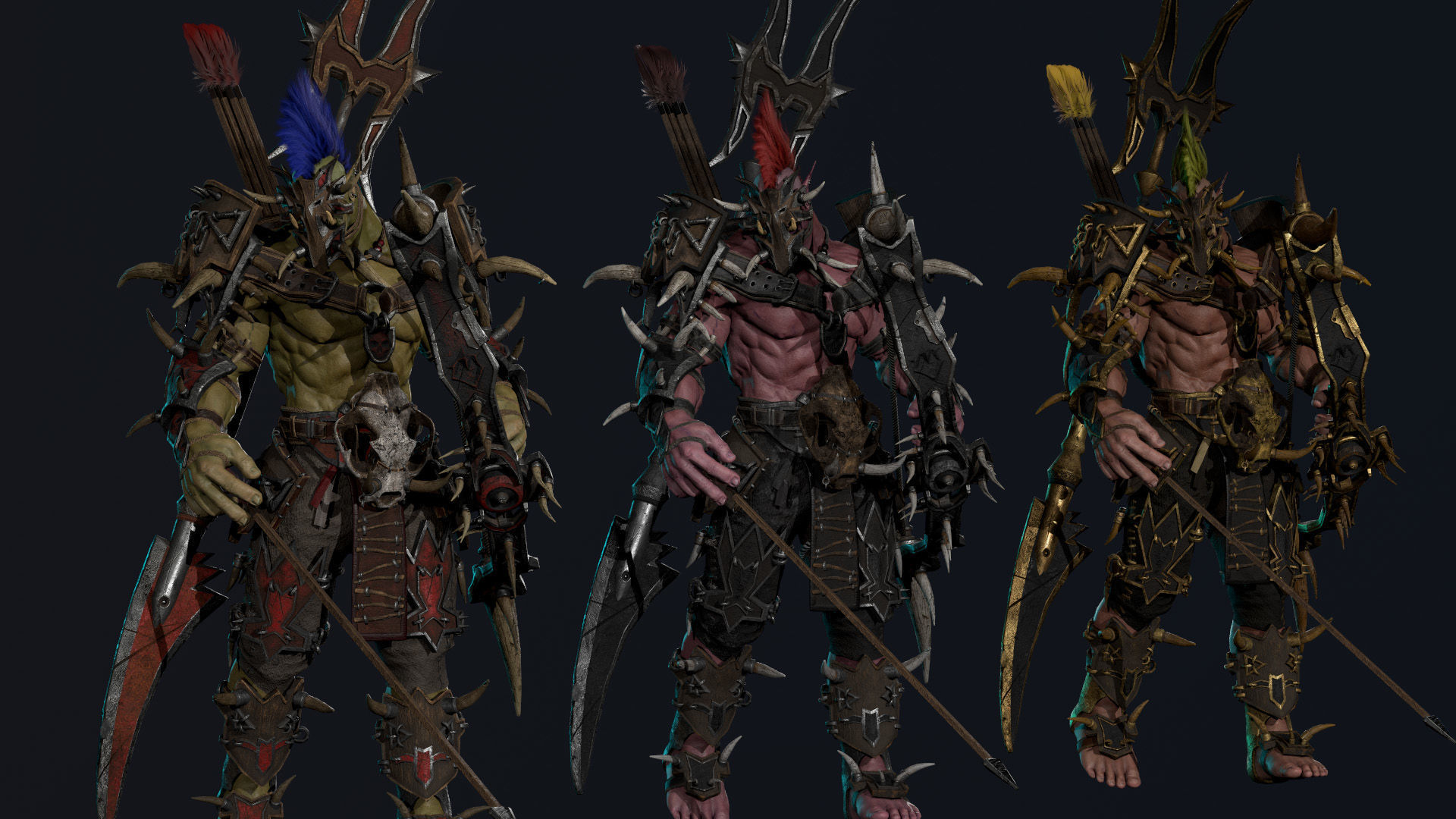 Orc 3 Low-poly 3D model_5