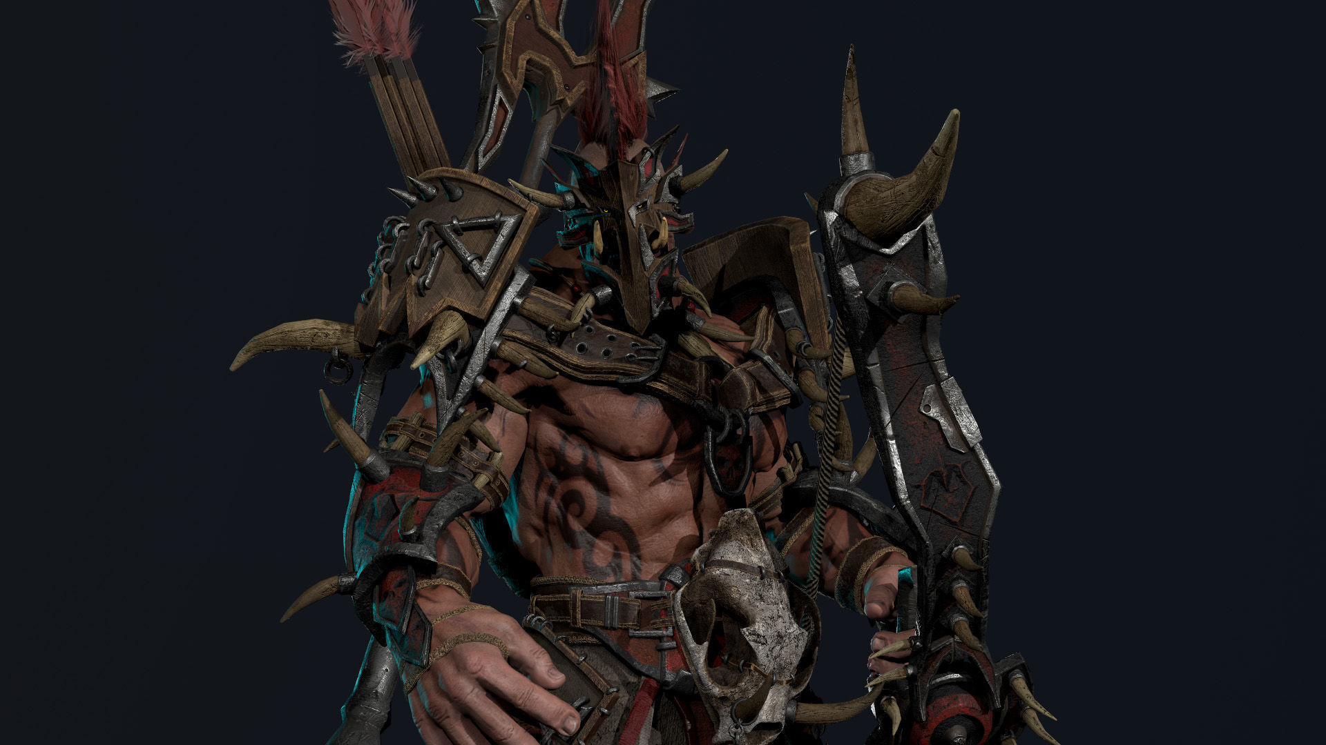 Orc 3 Low-poly 3D model_6