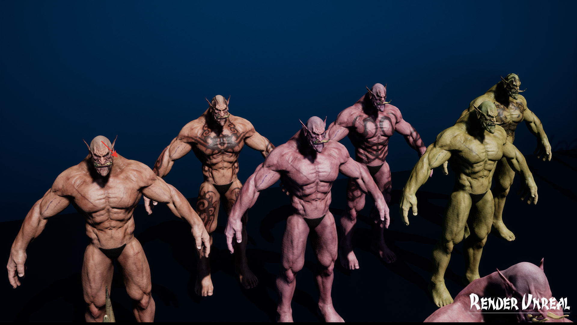 Orc 3 Low-poly 3D model_37