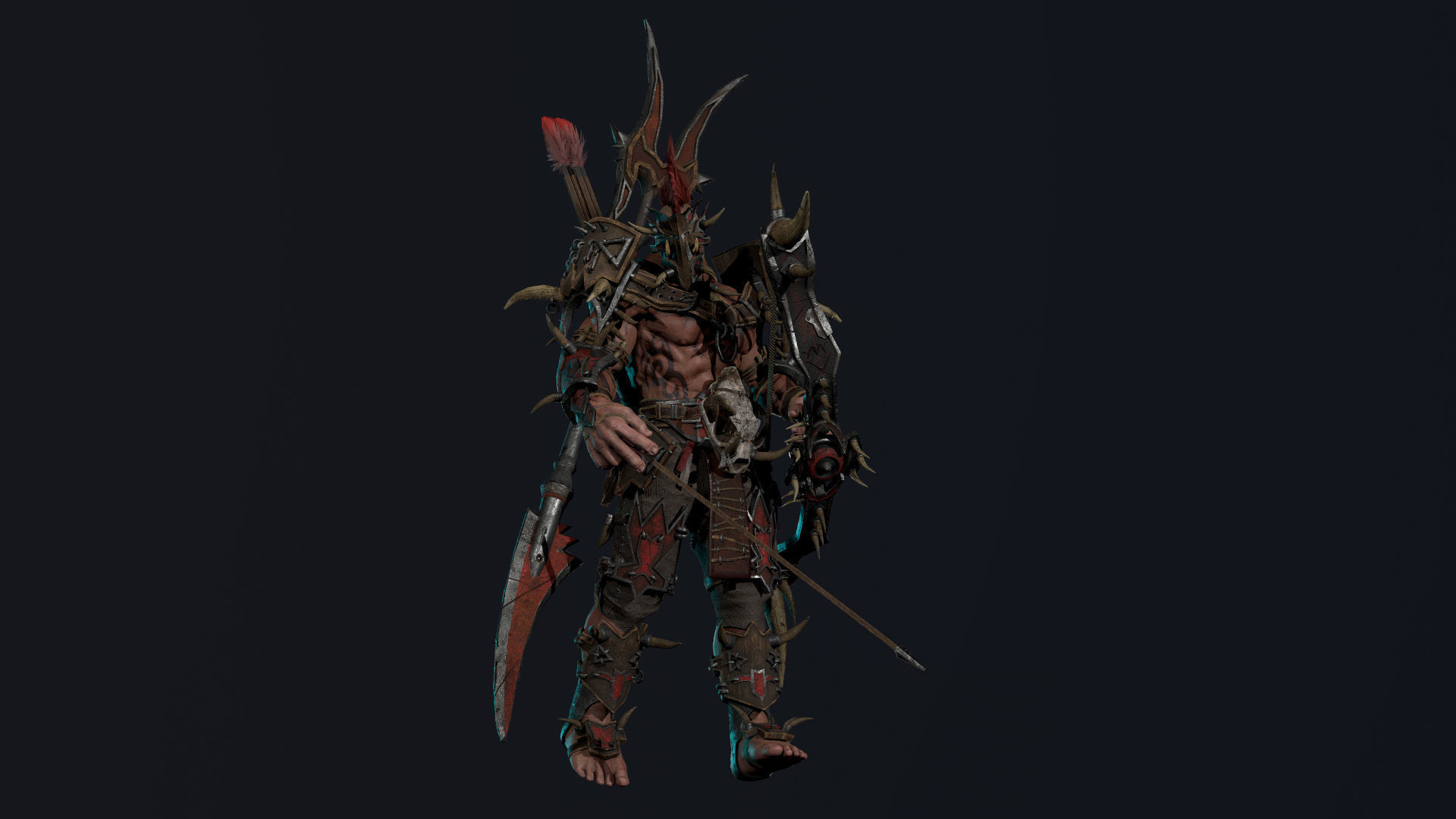 Orc 3 Low-poly 3D model_13