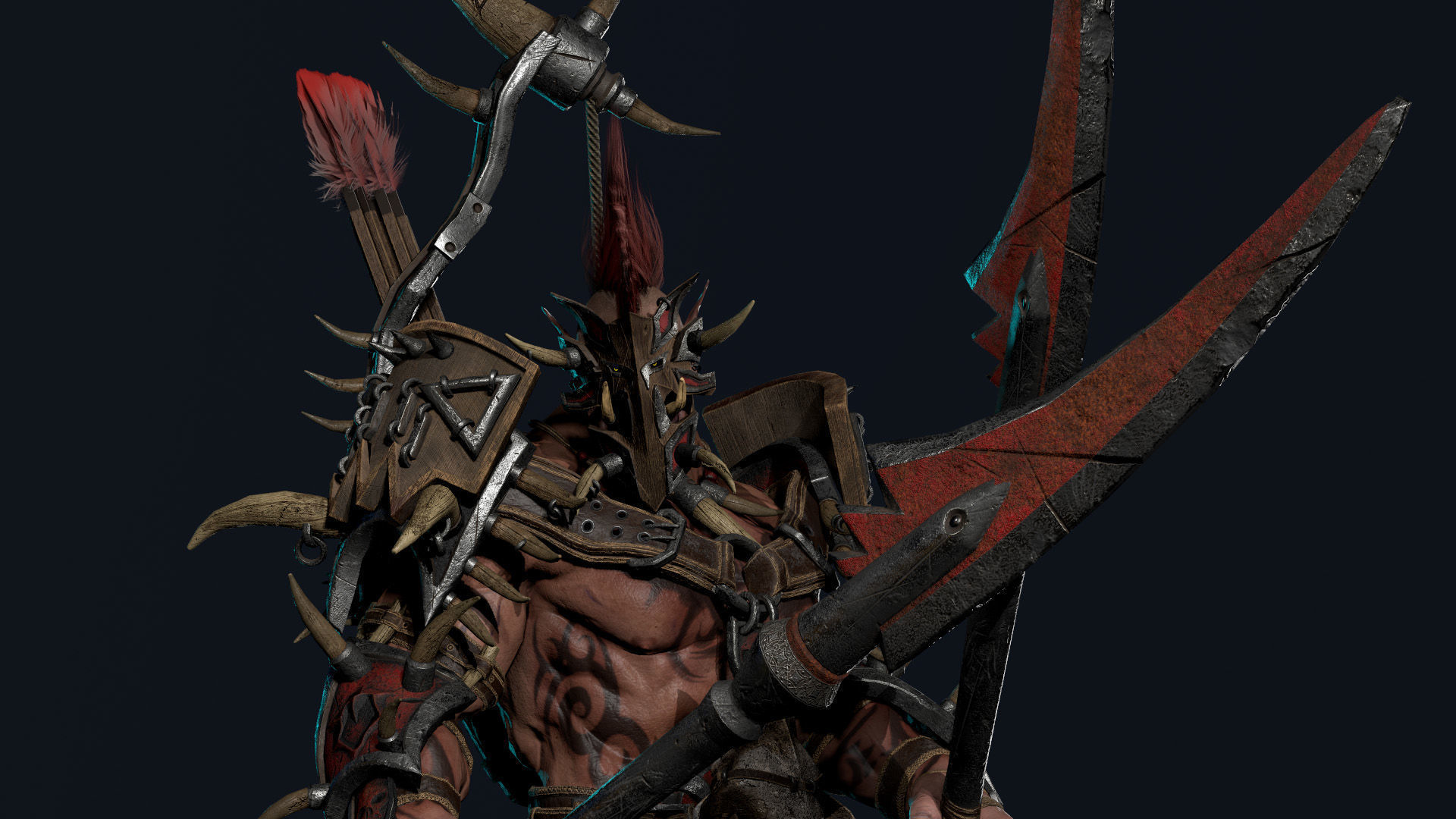 Orc 3 Low-poly 3D model_11