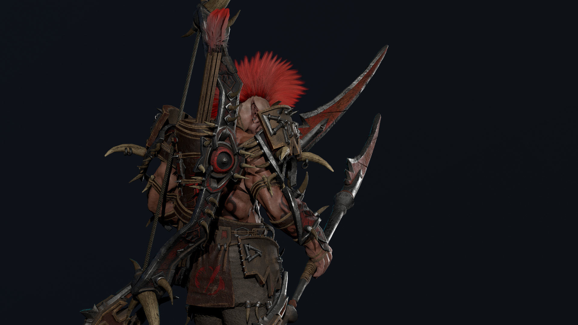 Orc 3 Low-poly 3D model_14