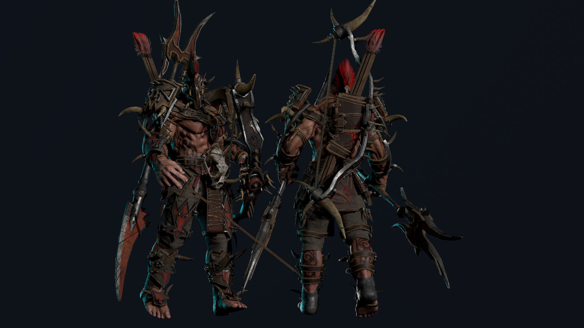 Orc 3 Low-poly 3D model_7