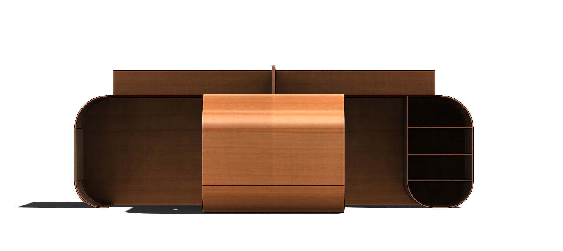 Workstation Low-poly 3D model_1