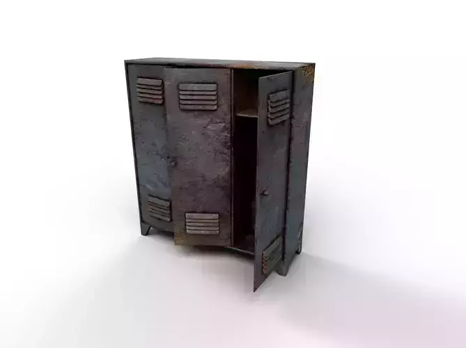 Old Rusted Metal Cupboard