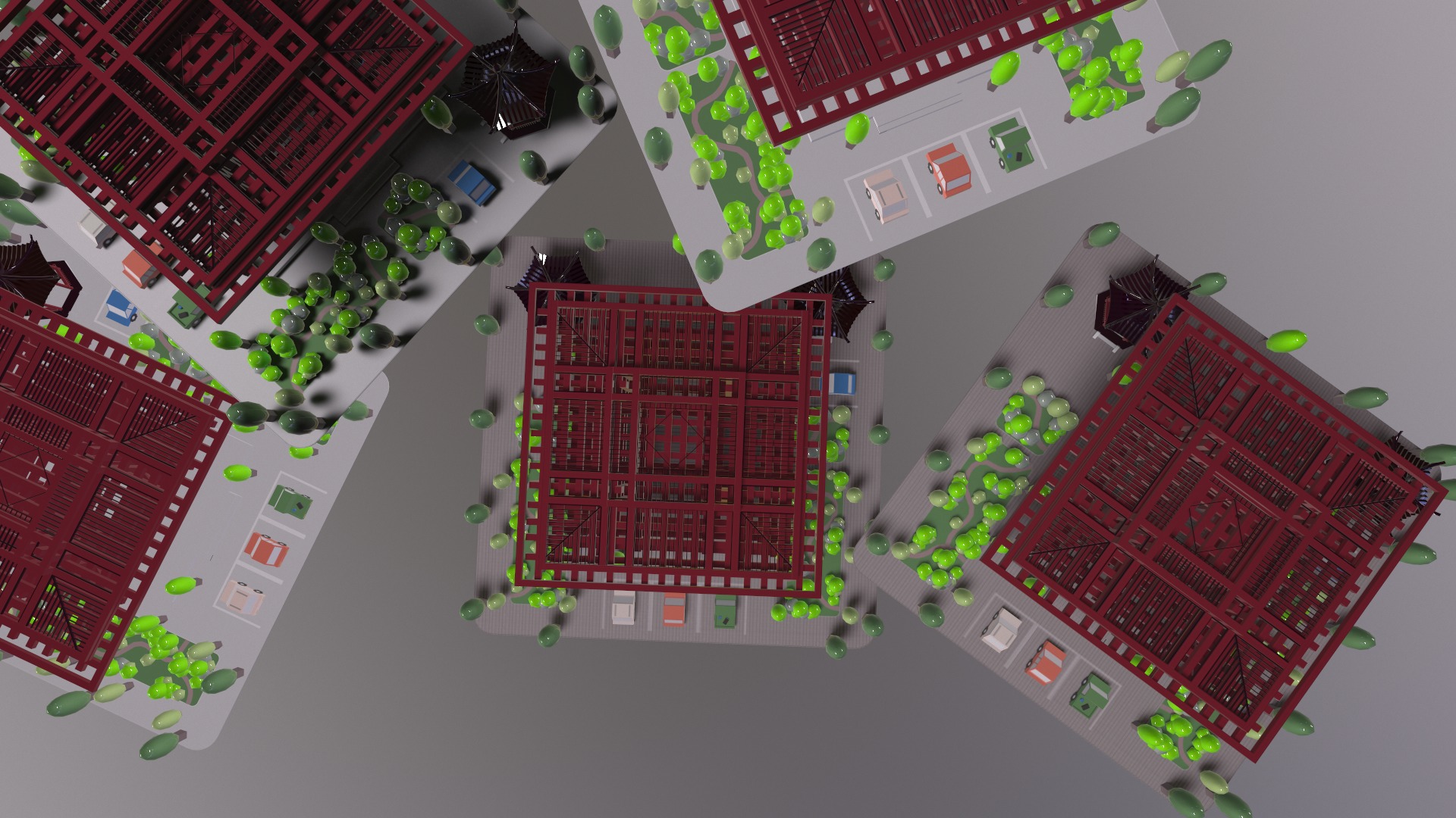 China Pavilion Cartoon Model 3D model_3